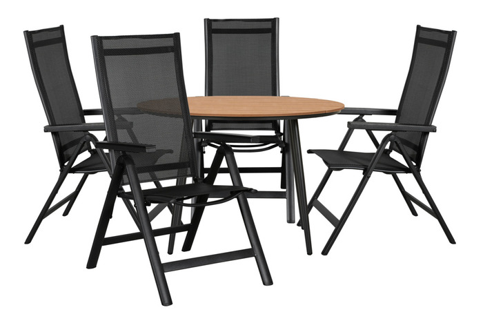 Hagebord Madrid teak Ø110 cm - Sunlife